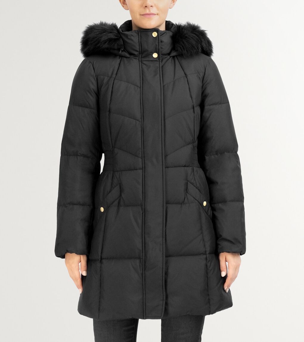 Women's Essential Down Coat with Removable Fur