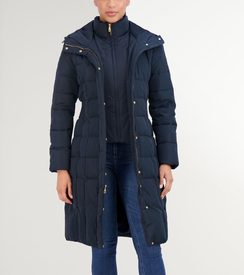 Women's 40" Signature Hooded Taffeta Down Coat
