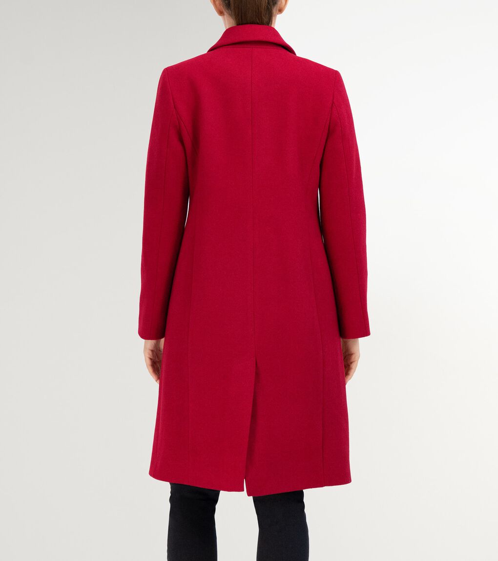 Women's Slick Wool Asymmetric Coat