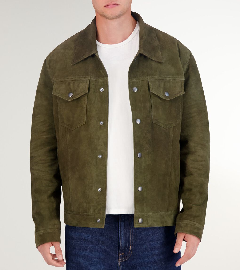 Men's Suede Trucker Jacket
