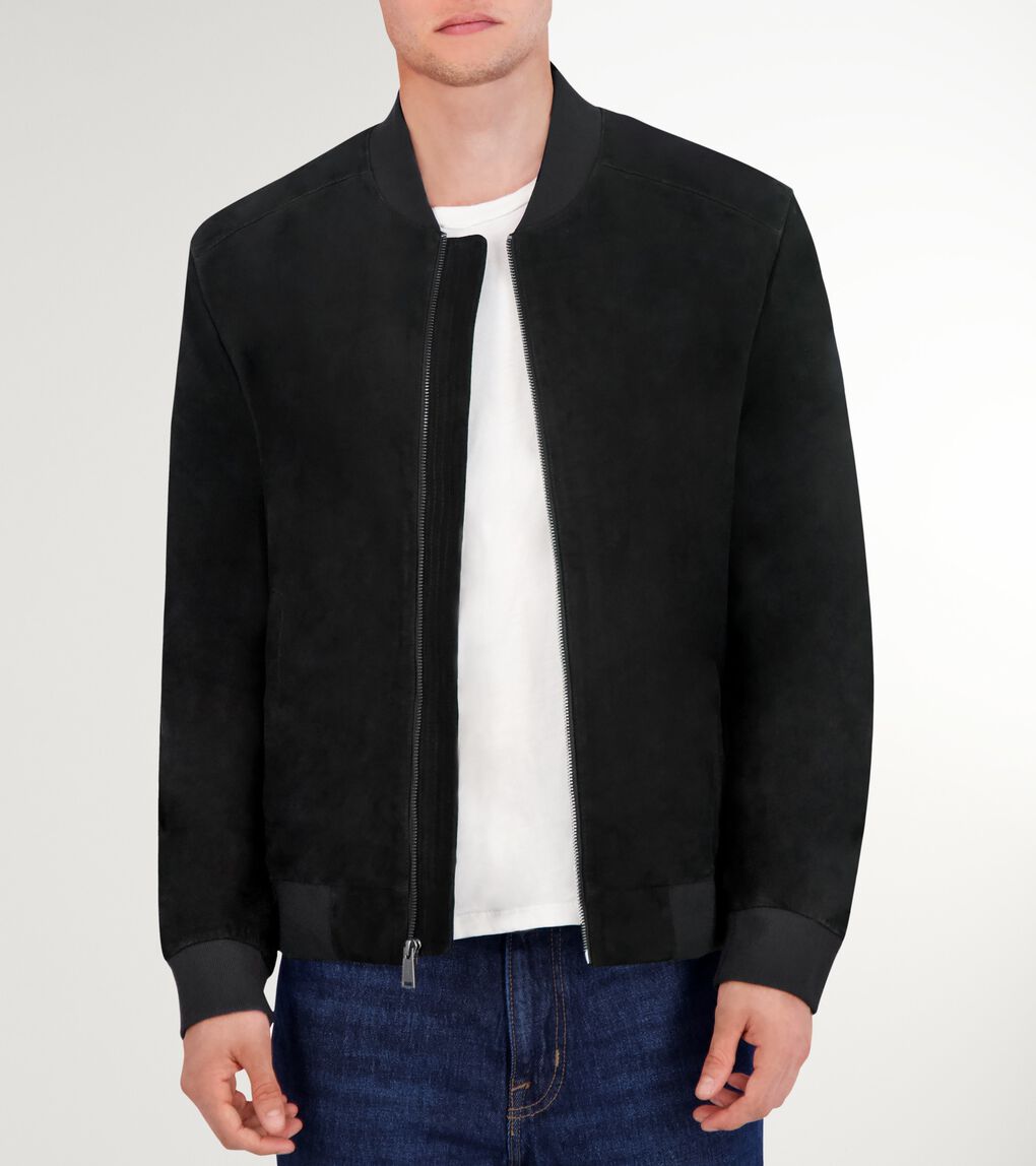 Men's Zip-up Suede Jacket