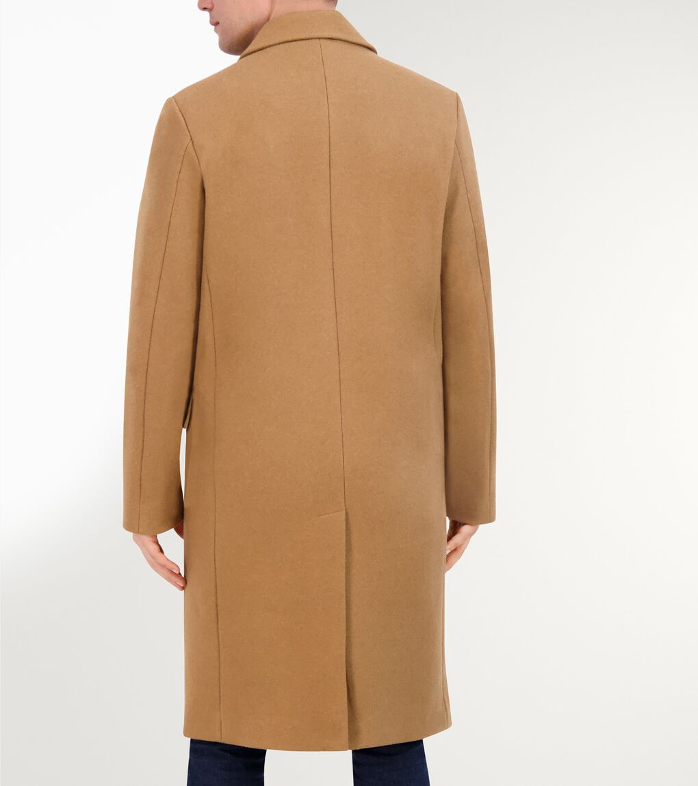 Men's Double Breasted Stretch Wool Coat