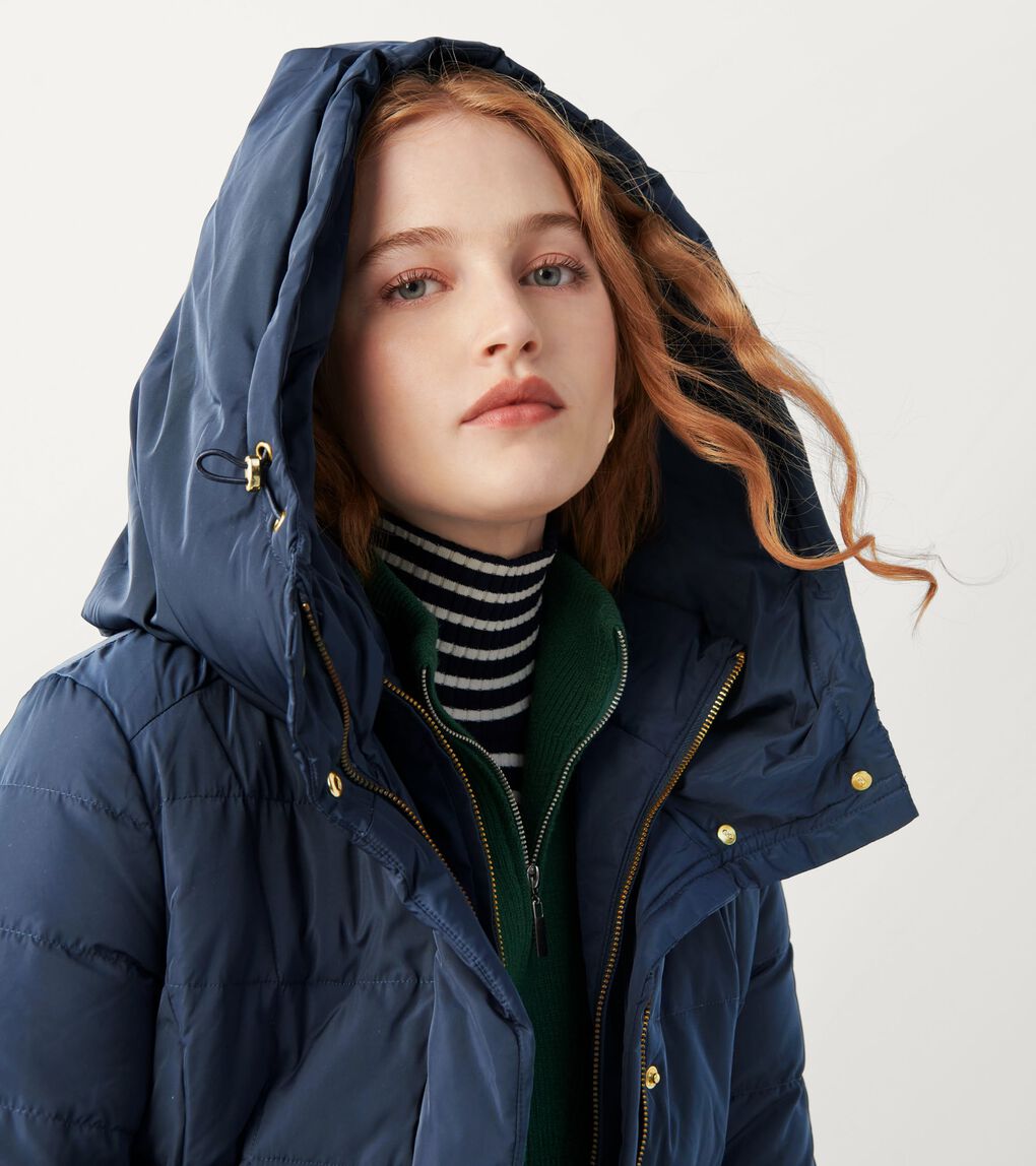 Women's 40" Signature Hooded Taffeta Down Coat