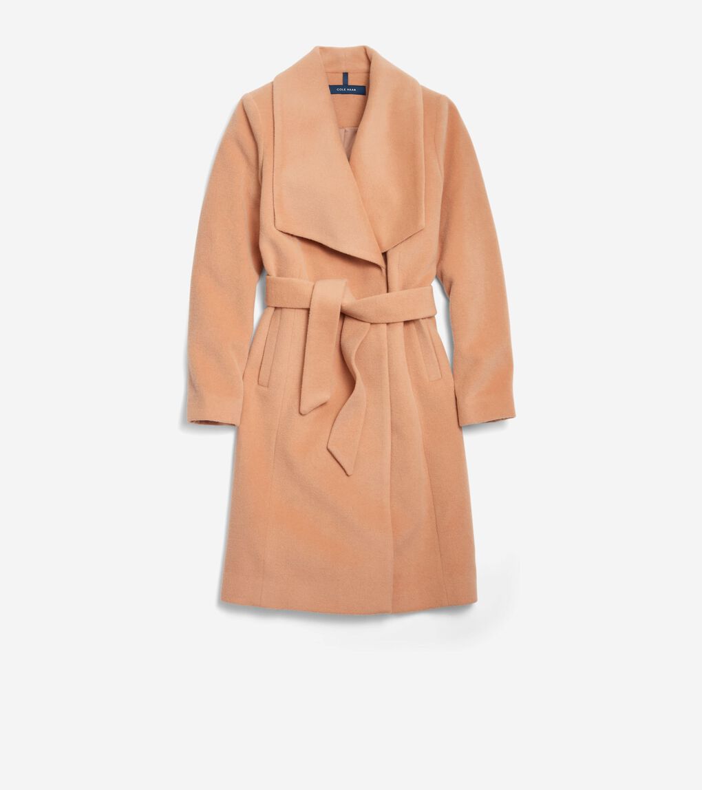 Women's Luxe Wool Maxi Wrap Coat