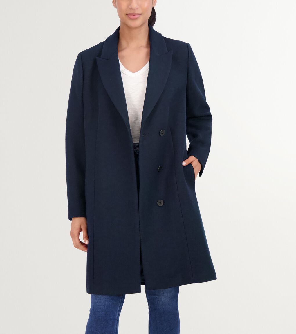 Women's Asymmetrical Peak Lapel Coat