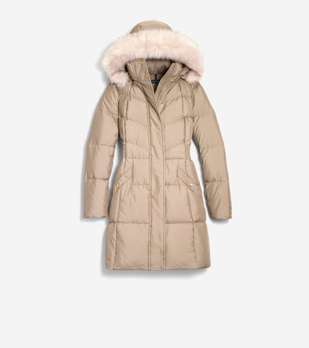 Women's Essential Down Coat with Removable Fur