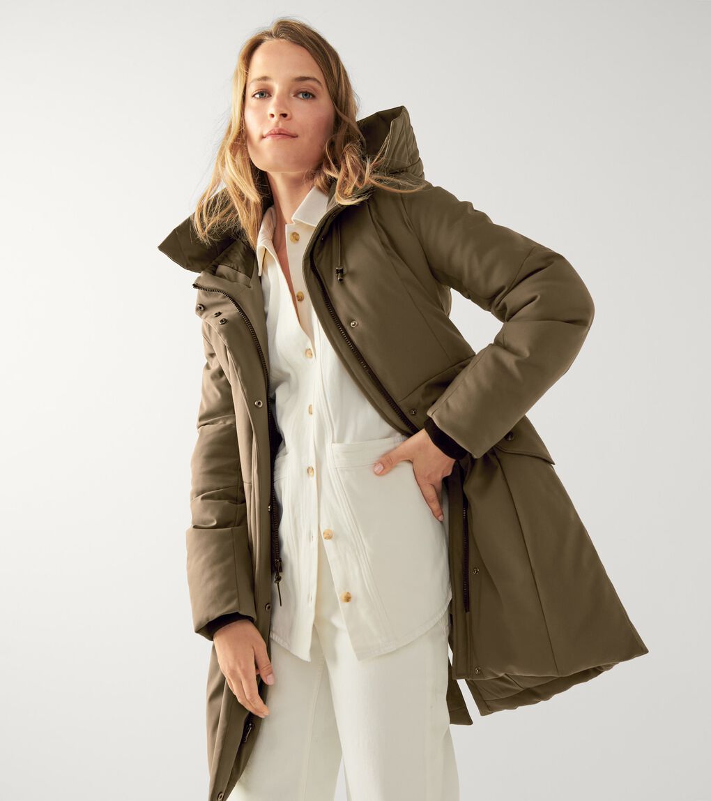 Women's Water Resistant Stretch Twill Parka