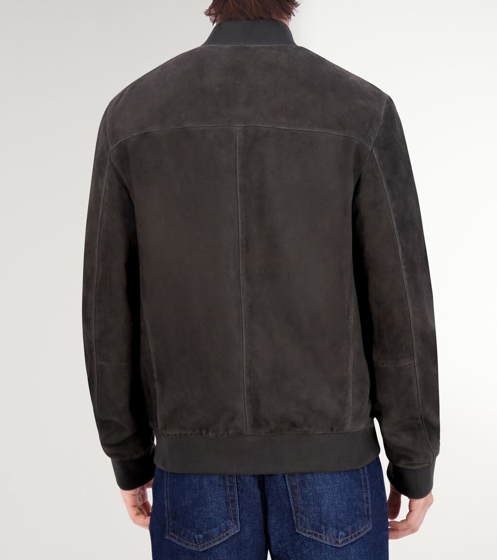 Men's Zip-up Suede Jacket