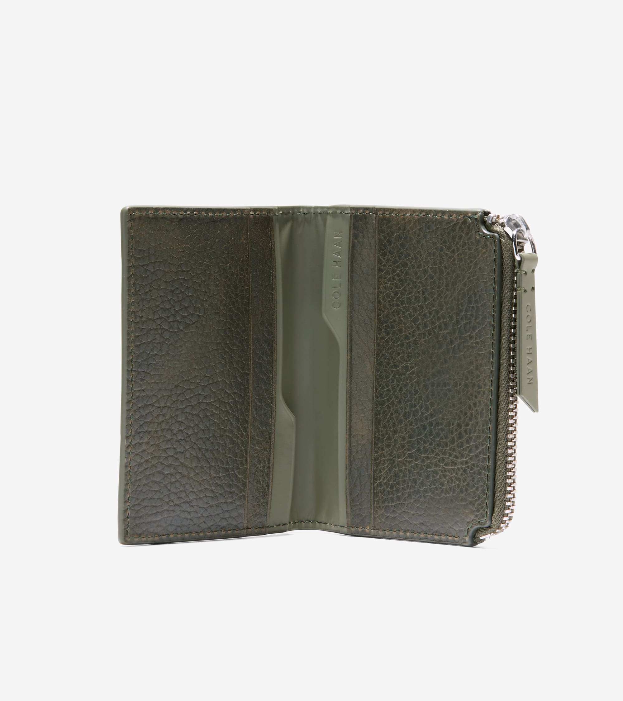 Men's Colorblock Zip Front Pocket Wallet