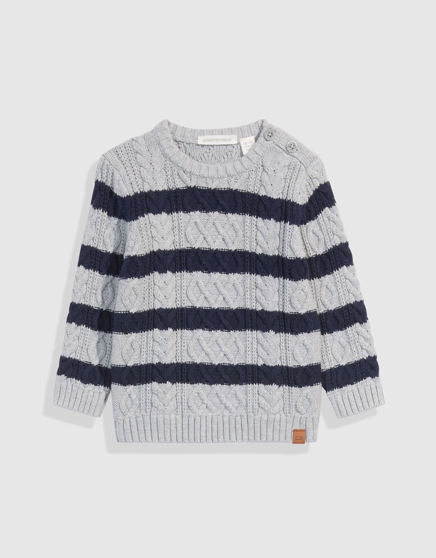 Country Road Unisex Cable Crew Knit