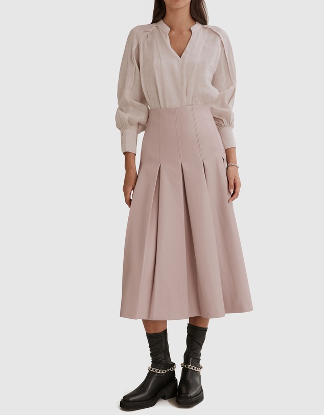 Country Road Inverted Pleat Skirt