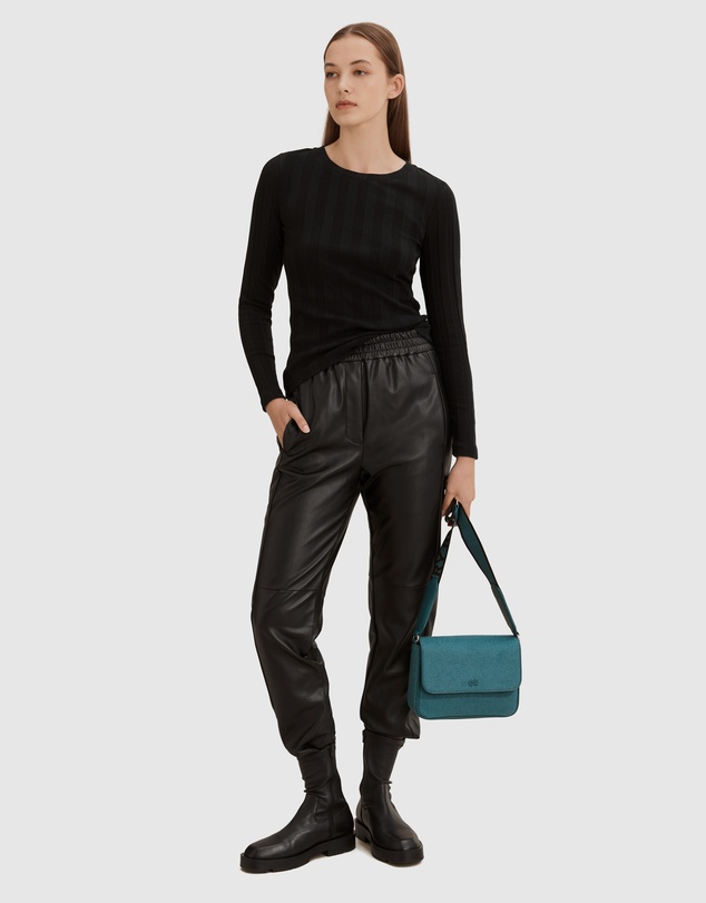 Country Road Self Stripe Long Sleeve Top