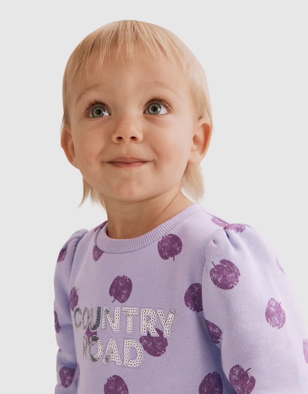 Country Road Organically Grown Cotton Apple Logo Sweat Dress