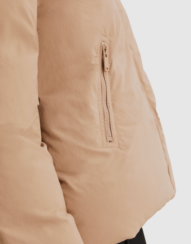 Country Road Recycled Nylon Large Collar Puffer