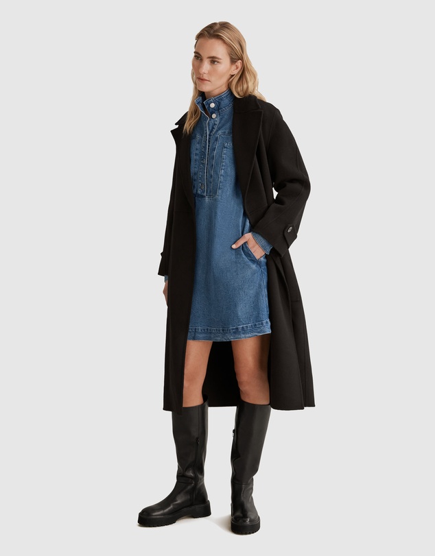 Country Road Australian Cotton Denim Popover Dress