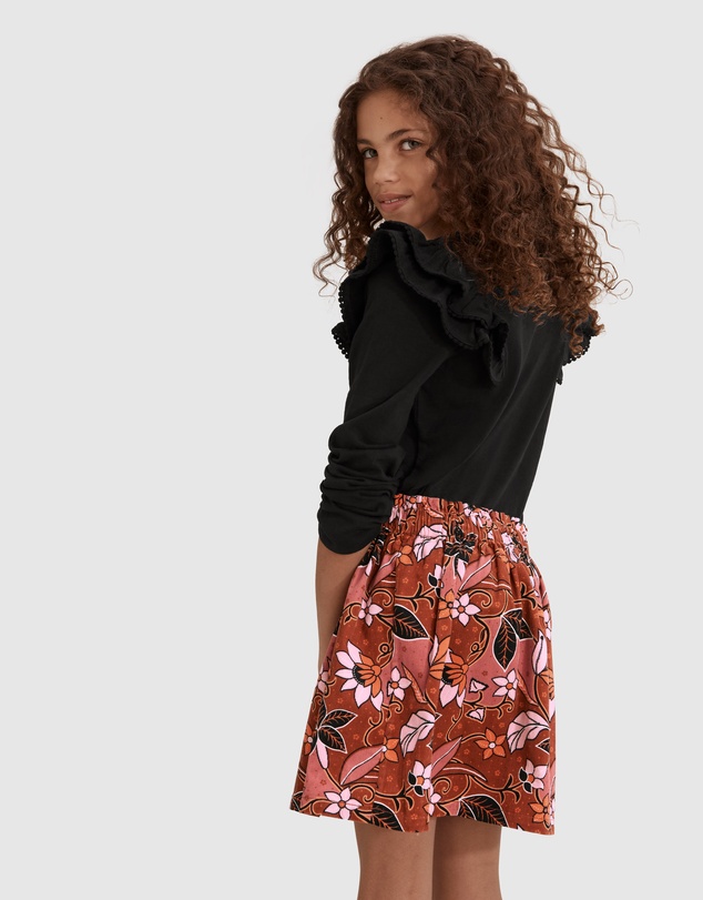 Country Road Autumn Cord Skirt