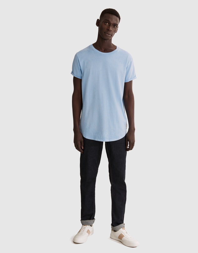 Country Road Short Sleeve Longline Garment Dyed T-Shirt