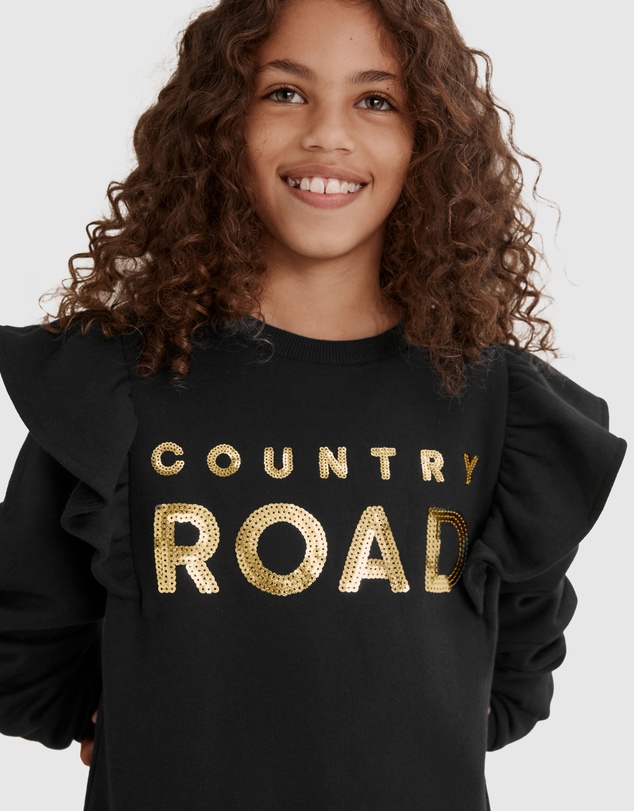 Country Road Australian Cotton Sequin Logo Dress