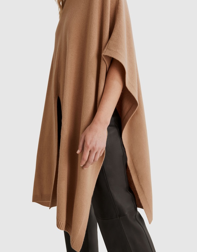 Country Road High Neck Poncho