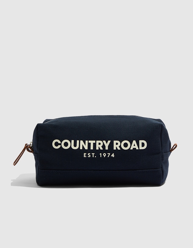 Country Road Organically Grown Cotton Modern Logo Wash Bag