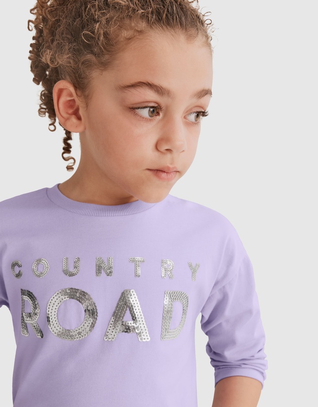 Country Road Australian Cotton Sequin Logo T-Shirt