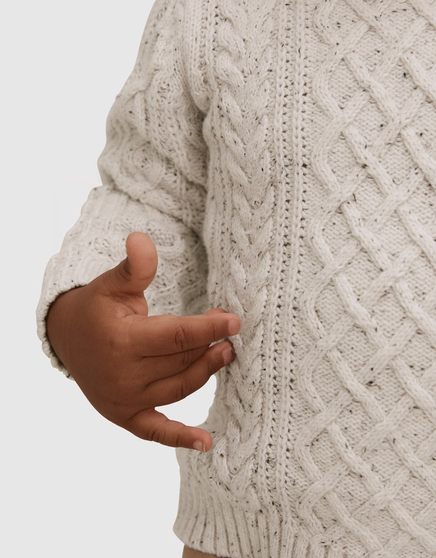 Country Road Unisex Cable Crew Knit