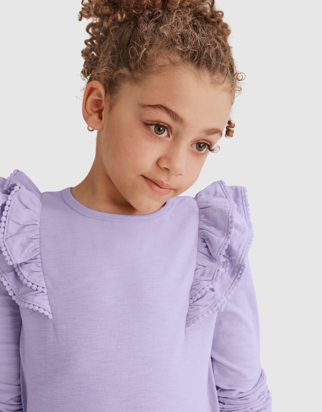 Country Road Organically Grown Cotton Slub Frill T-Shirt