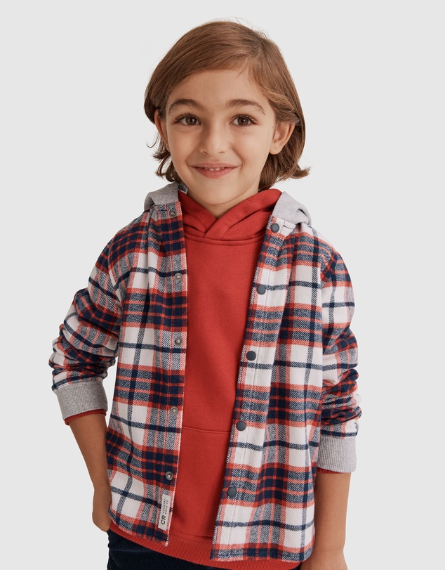 Country Road Check Hooded Shirt