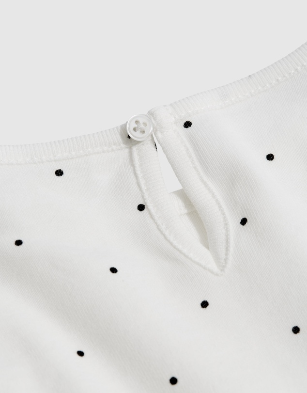 Country Road Organically Grown Cotton Pin Dot Frill T-Shirt