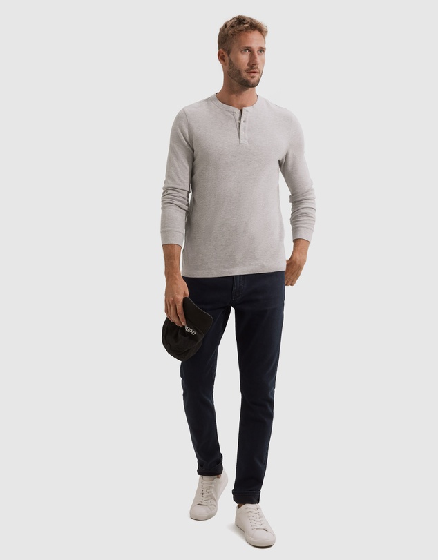 Country Road Long Sleeve Waffle Henley