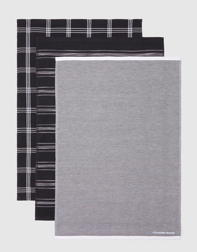 Country Road Australian Cotton Xave Tea Towel Pack Of 3