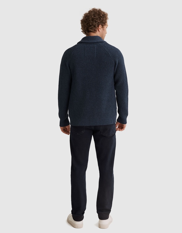 Country Road Australian Lambswool Waffle Shawl Cardigan