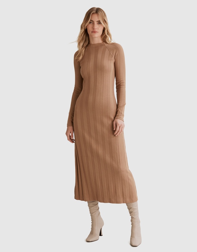 Country Road Self Stripe Rib Dress
