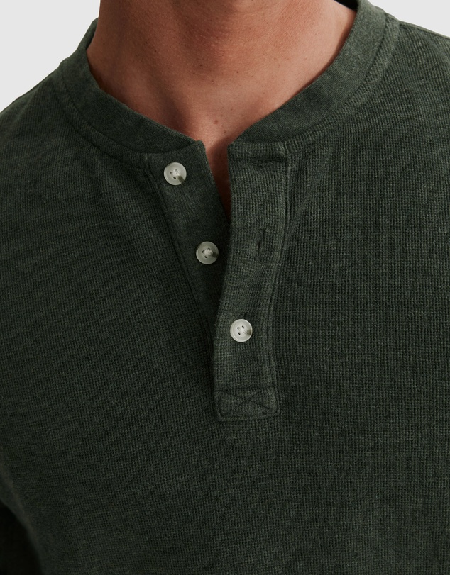 Country Road Long Sleeve Waffle Henley