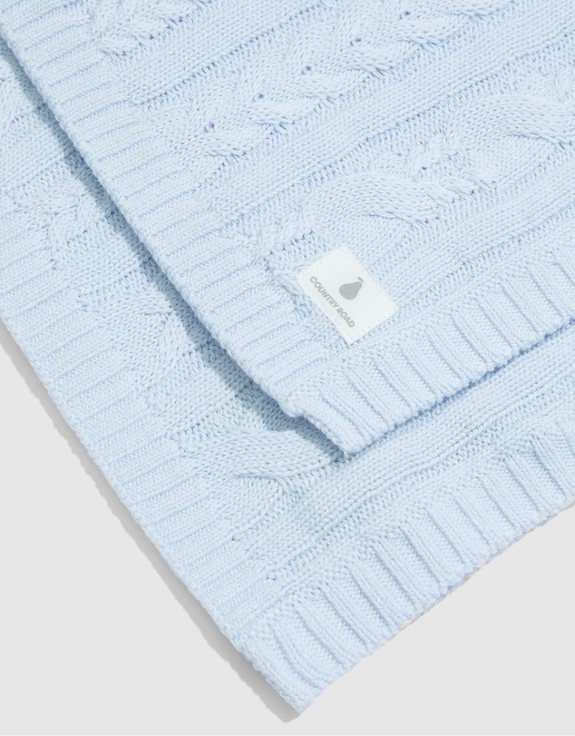 Country Road Cable Knit Blanket