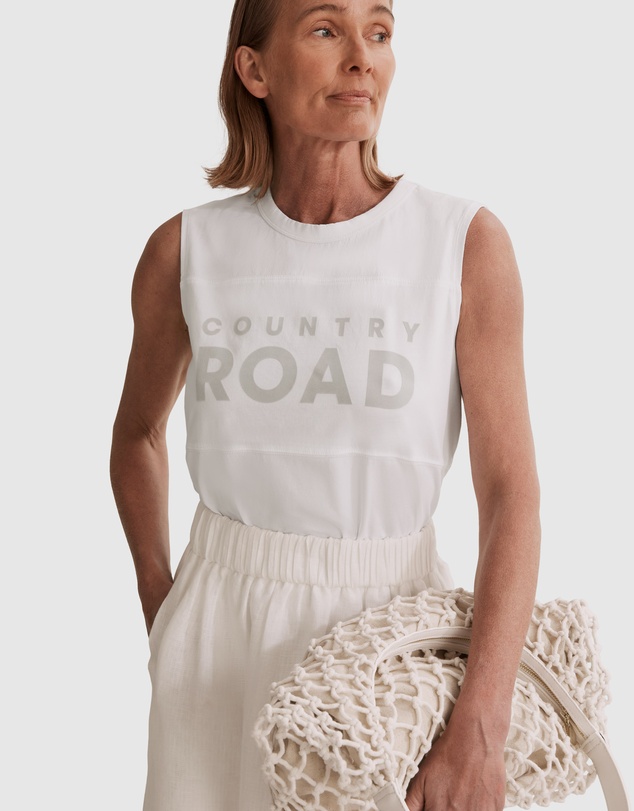 Country Road Verified Australian Cotton Modern Logo Tank