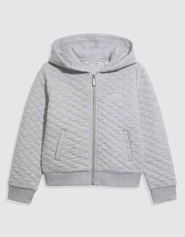 Country Road Australian Cotton Quilted Hooded Sweat