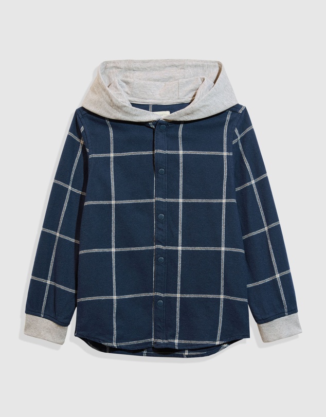 Country Road Check Hooded Shirt