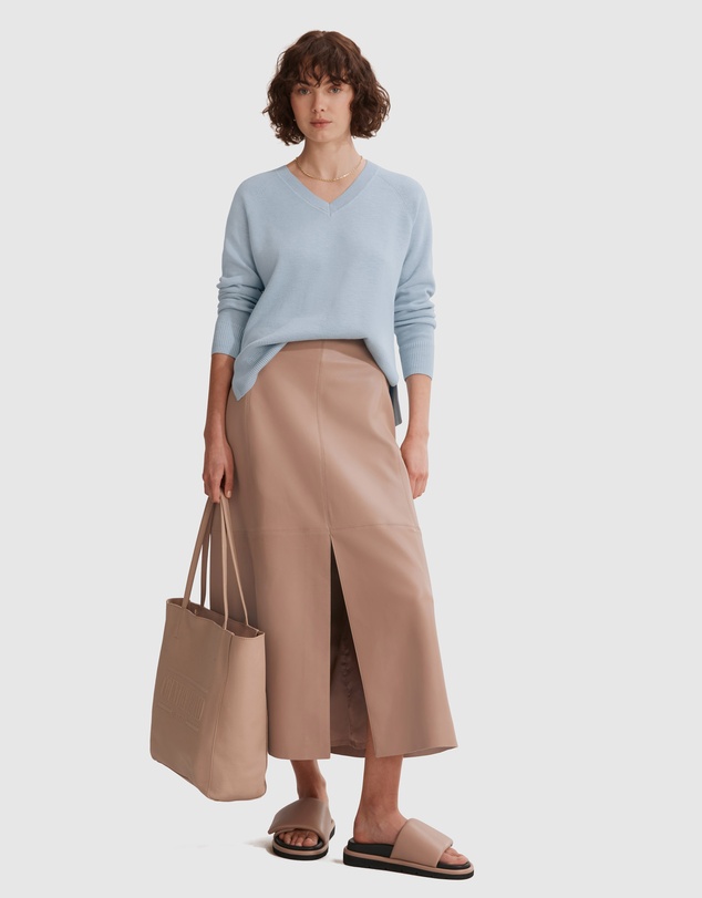 Country Road Cotton Linen V-neck Knit