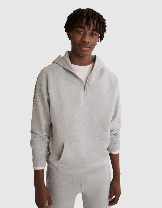 Country Road Teen Verified Australian Cotton Half Zip Logo Hooded Sweat