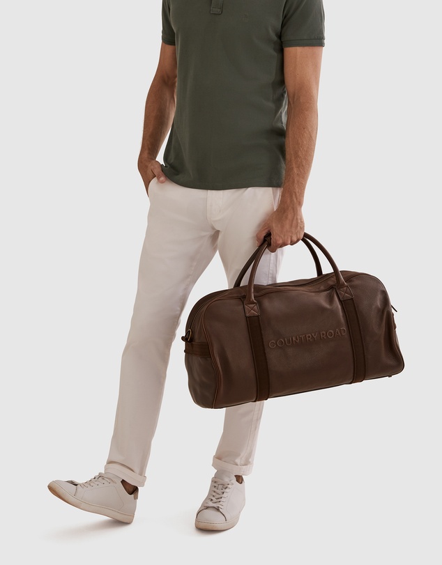 Country Road Leather Logo Tote