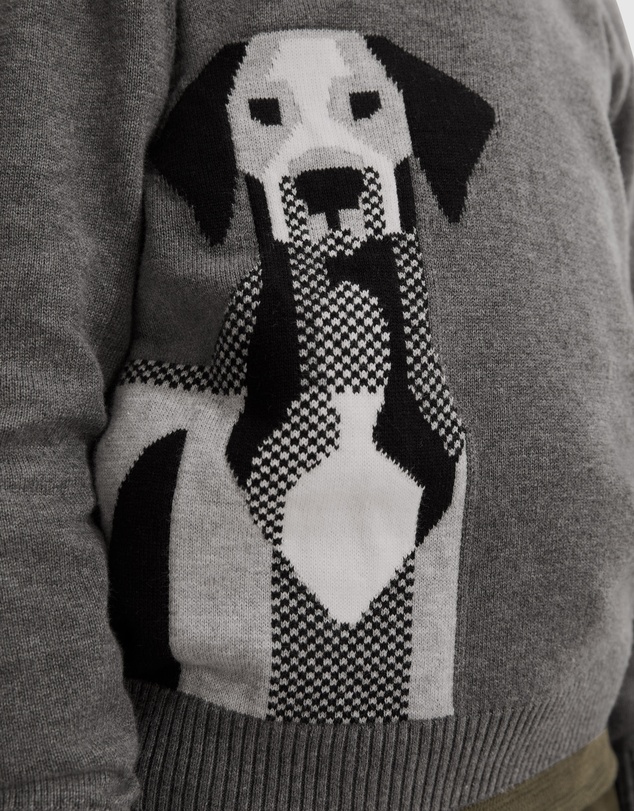 Country Road Dog Intarsia Knit