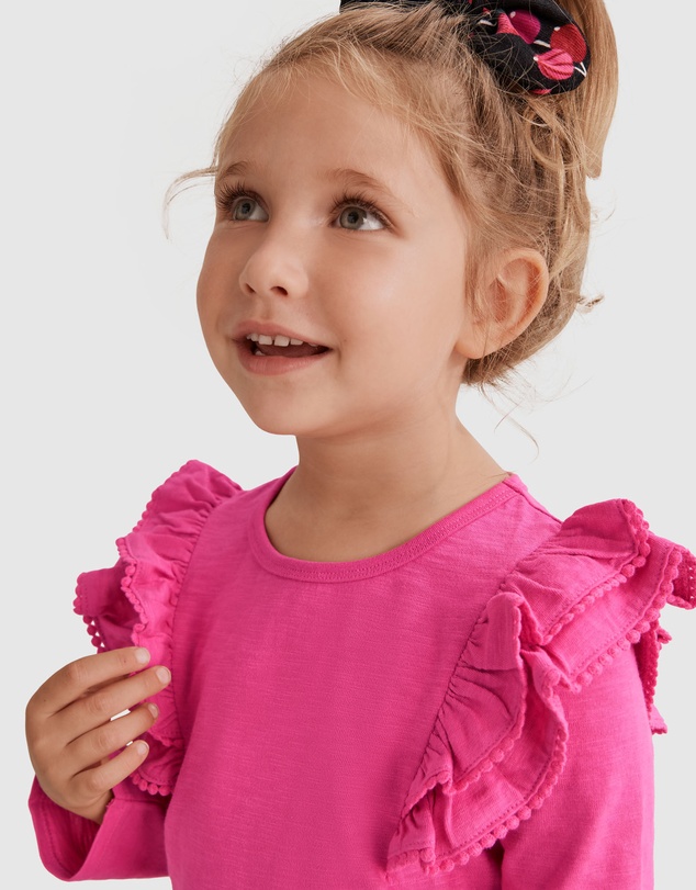 Country Road Organically Grown Cotton Slub Frill T-Shirt