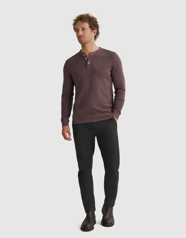 Country Road Long Sleeve Waffle Henley