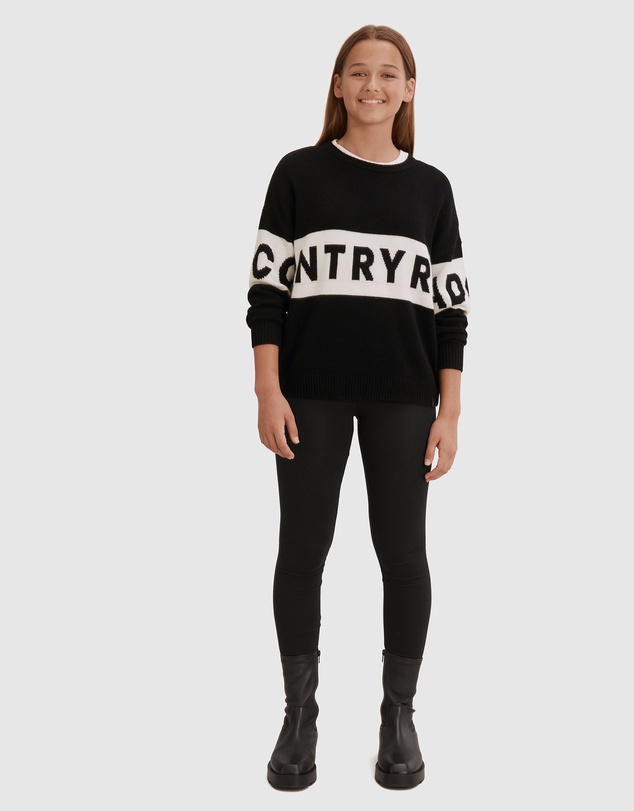 Country Road Teen Logo Intarsia Knit