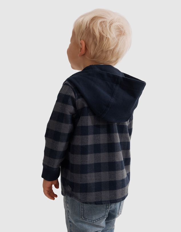 Country Road Check Hooded Shirt