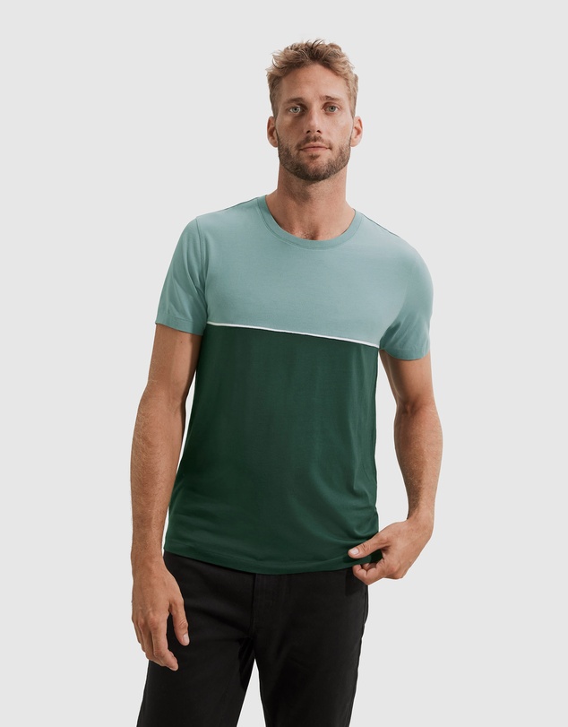 Country Road Piped Pima Panel Crew T-Shirt