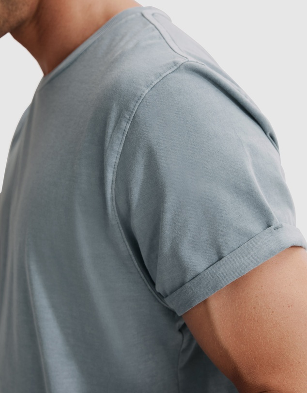 Country Road Short Sleeve Longline Garment Dyed T-Shirt