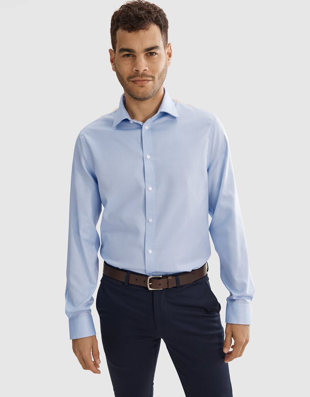 Country Road Slim Fit Textured Travel Shirt