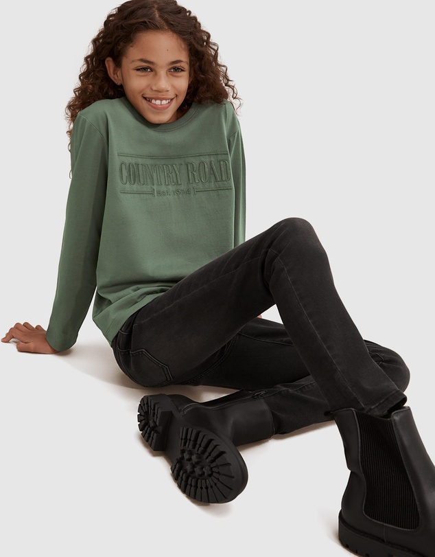 Country Road Verified Australian Cotton Long Sleeve Heritage T-Shirt